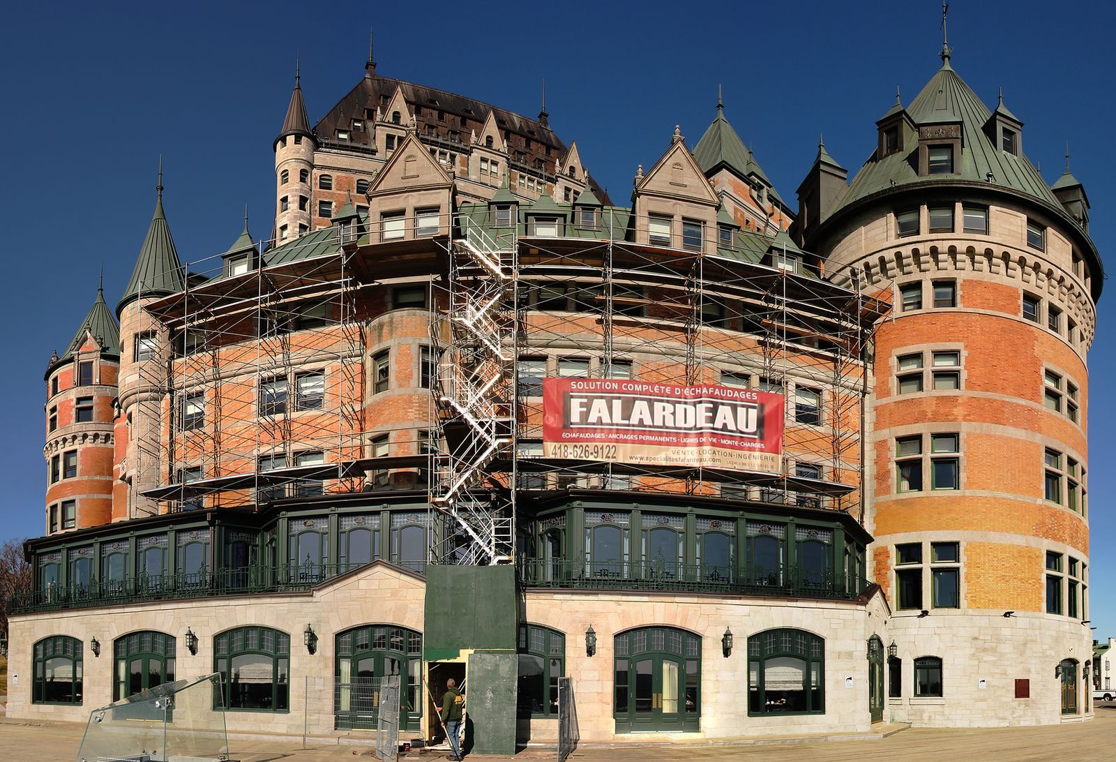 Échafaudage Falardeau — Château Frontenac · Québec
